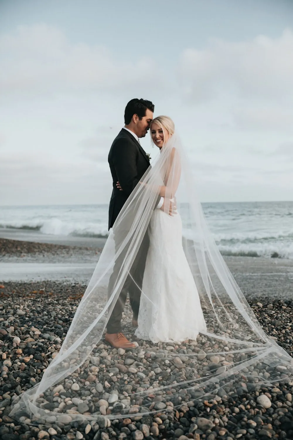 Couple holding hands during ceremony